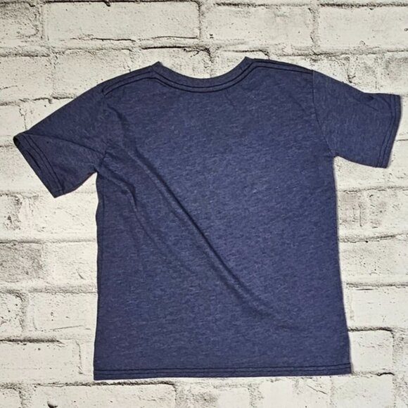 50/50 Blend Short Sleeve Screen Print Blue - Picture 5 of 6